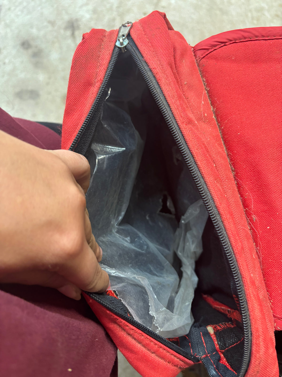 Large Red Saddle Bags
