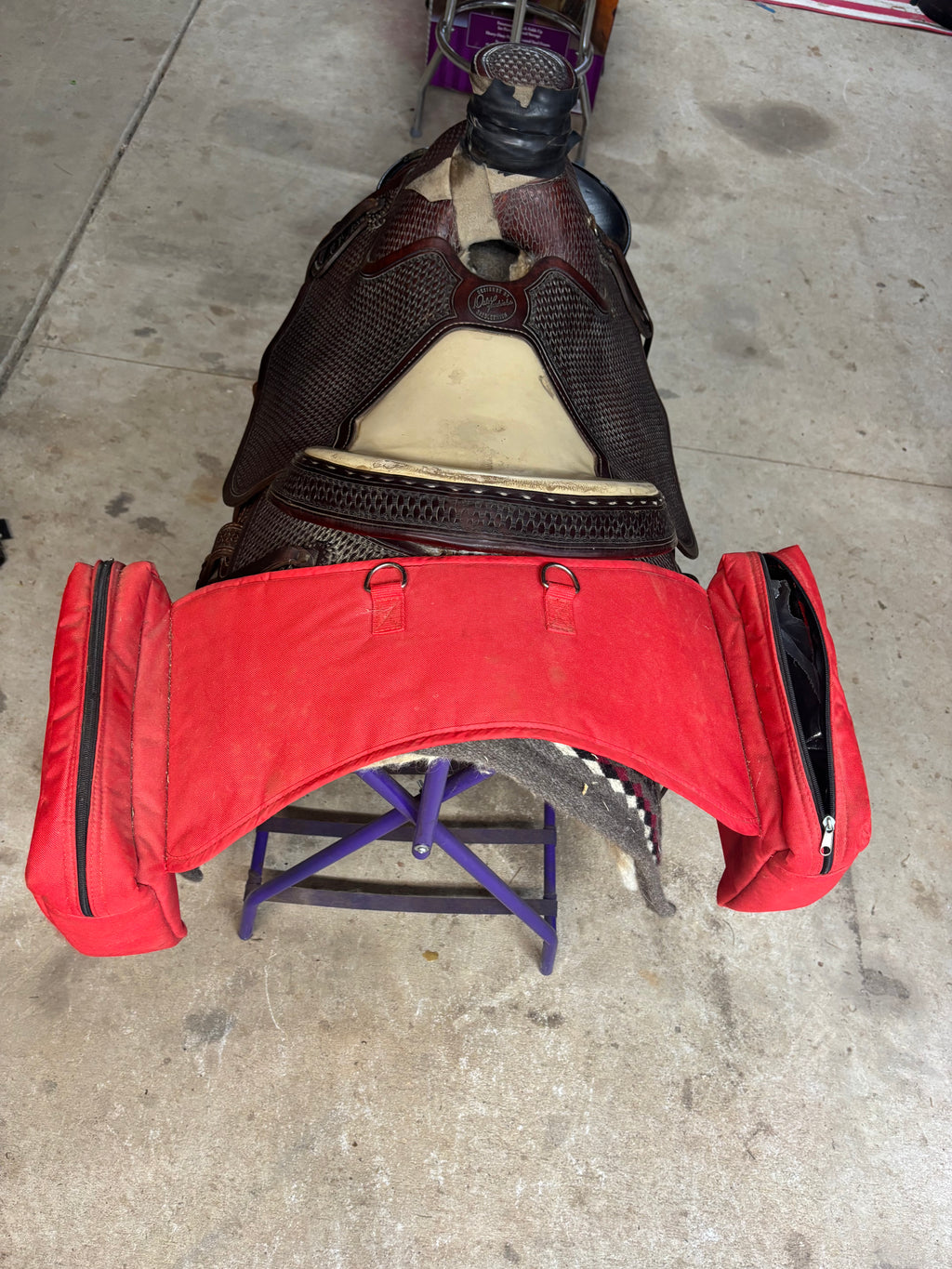 Large Red Saddle Bags